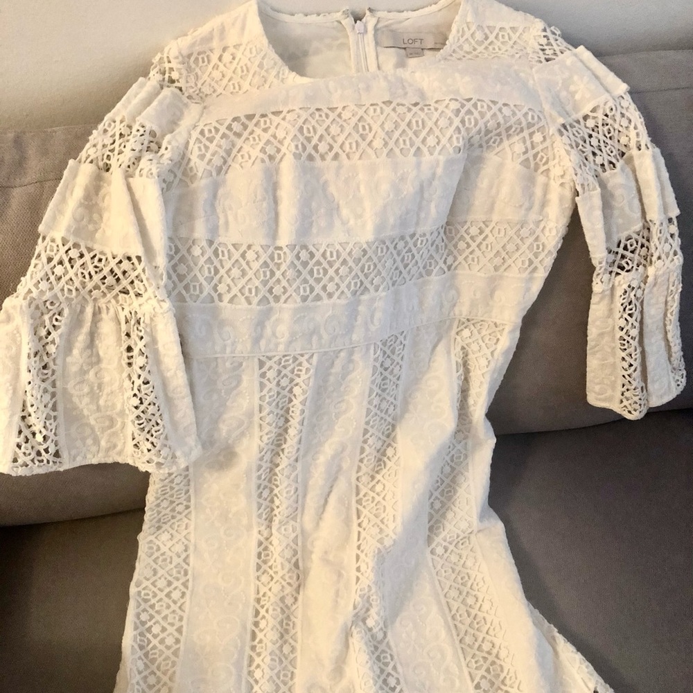 Cream colored lace dress